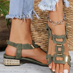 Ottilie sandals on foot, side profile