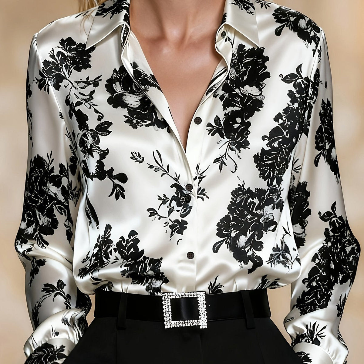 Zara | Elegant Floral Printed Blouse