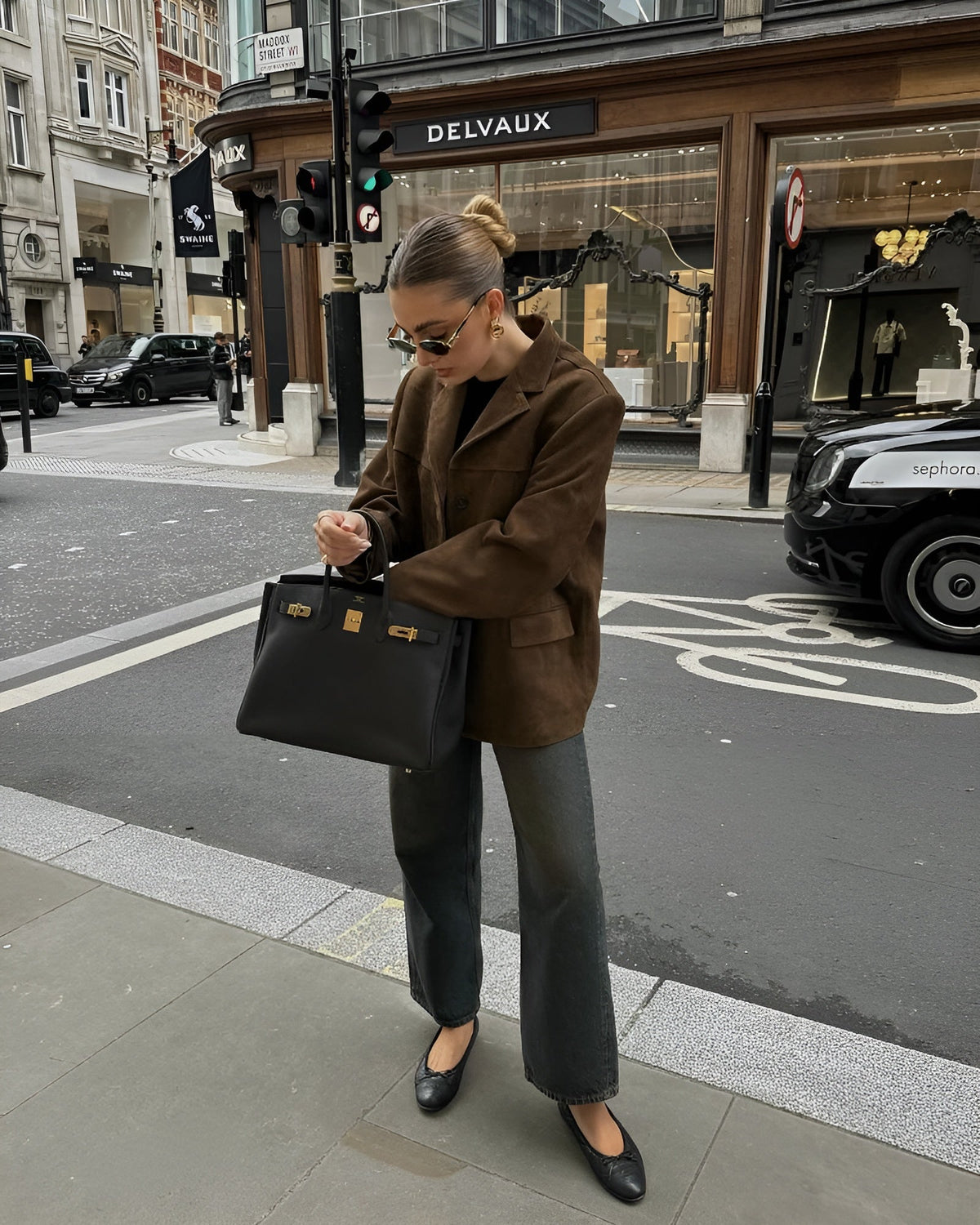 Lavinia | Women's Genuine Suede One-Button Blazer