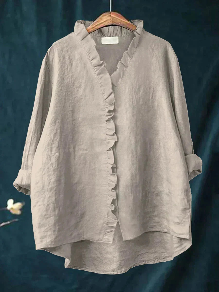 Diana | Casual Ruffle V-Neck Blouse