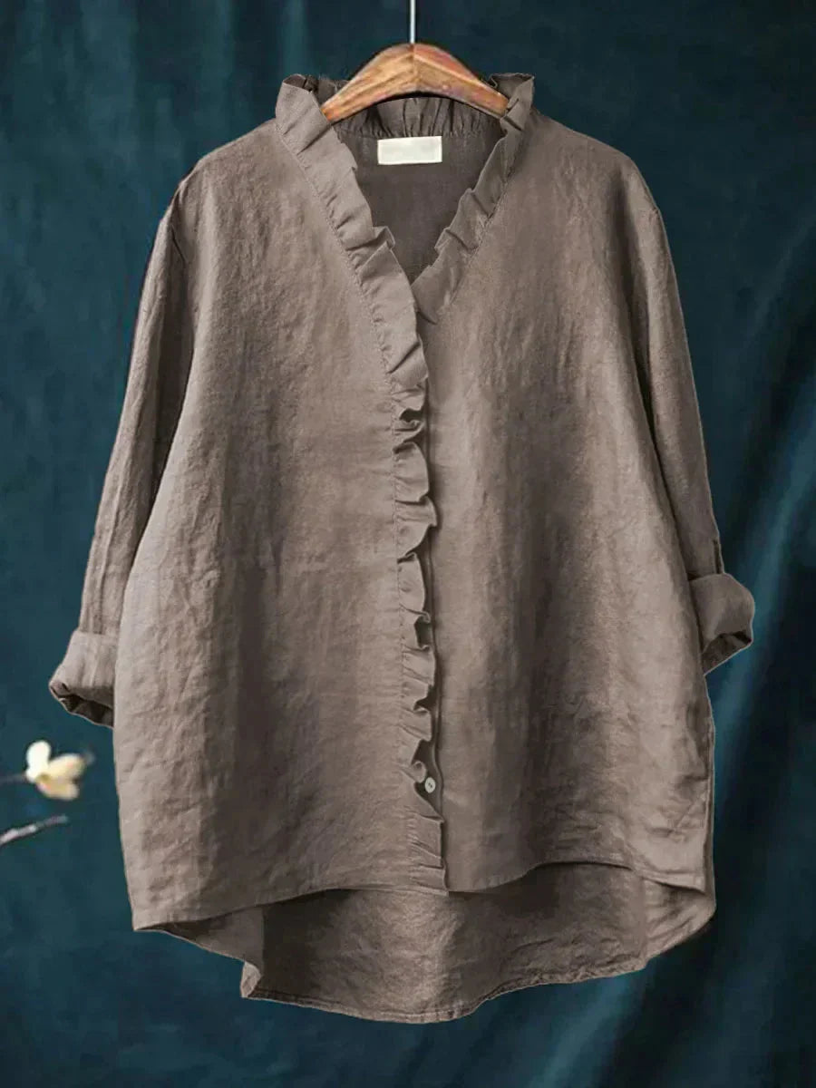 Diana | Casual Ruffle V-Neck Blouse