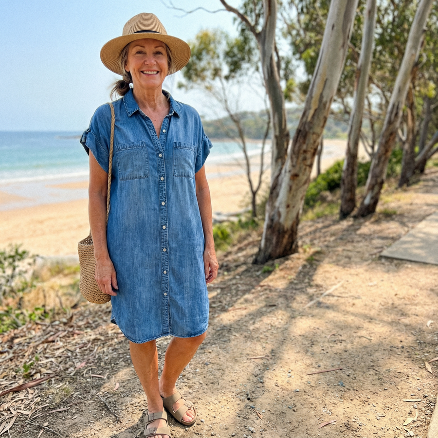 Natalie™ Casual Denim Print Dress