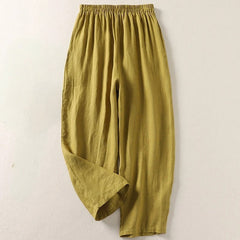 Greta Wide-Leg Pull-On Trousers – Olive