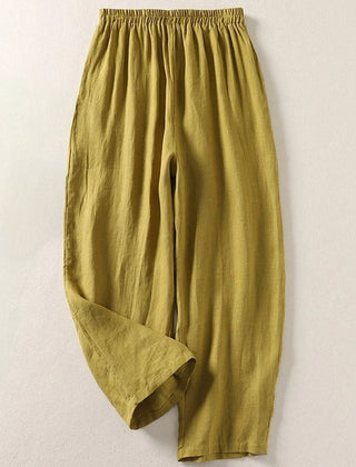 Greta Wide-Leg Pull-On Trousers – Olive