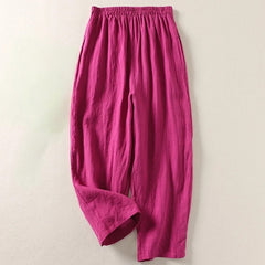 Greta Wide-Leg Pull-On Trousers – Fuchsia