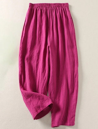 Greta Wide-Leg Pull-On Trousers – Fuchsia
