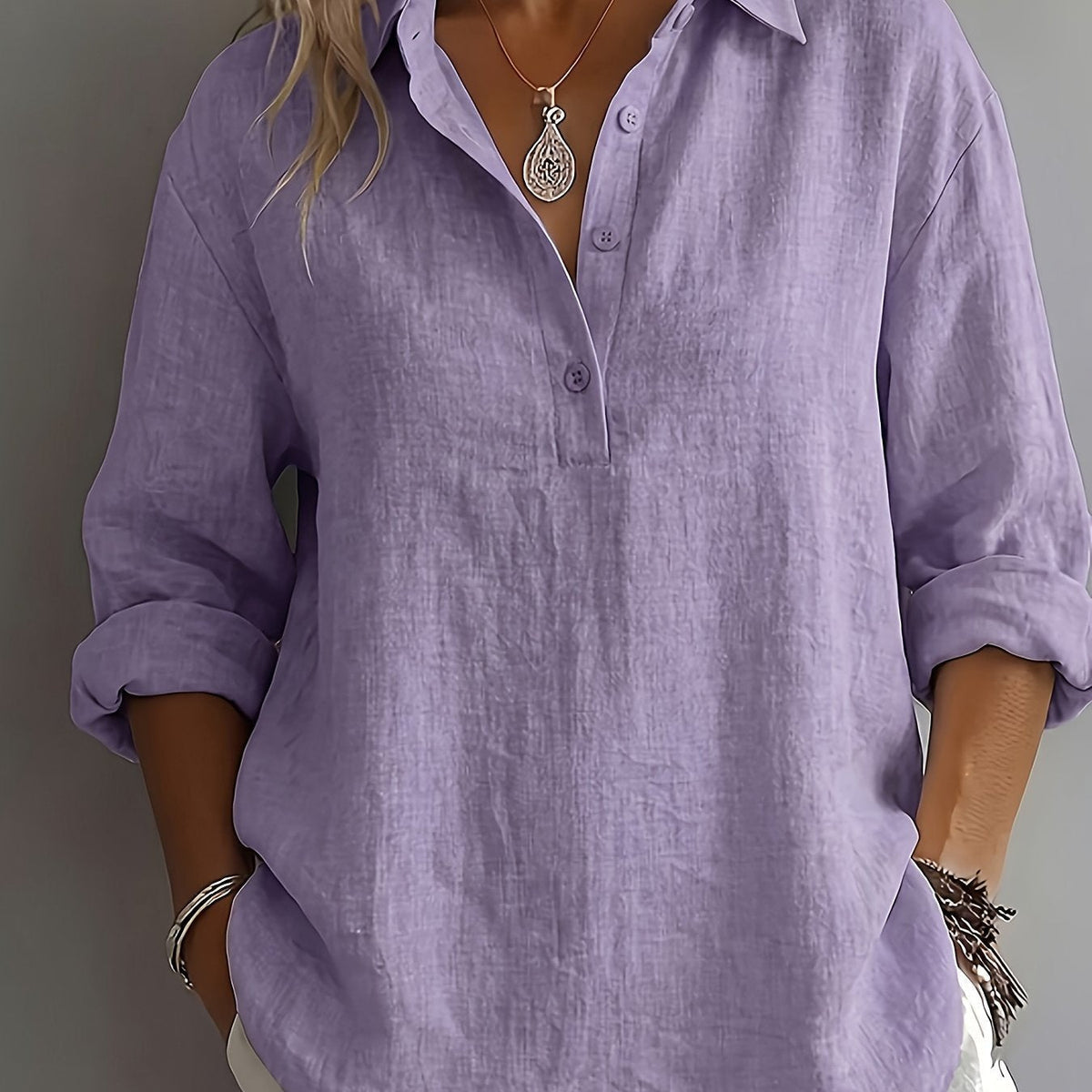 Bailey | Effortless Style Relaxed Collared Blouse