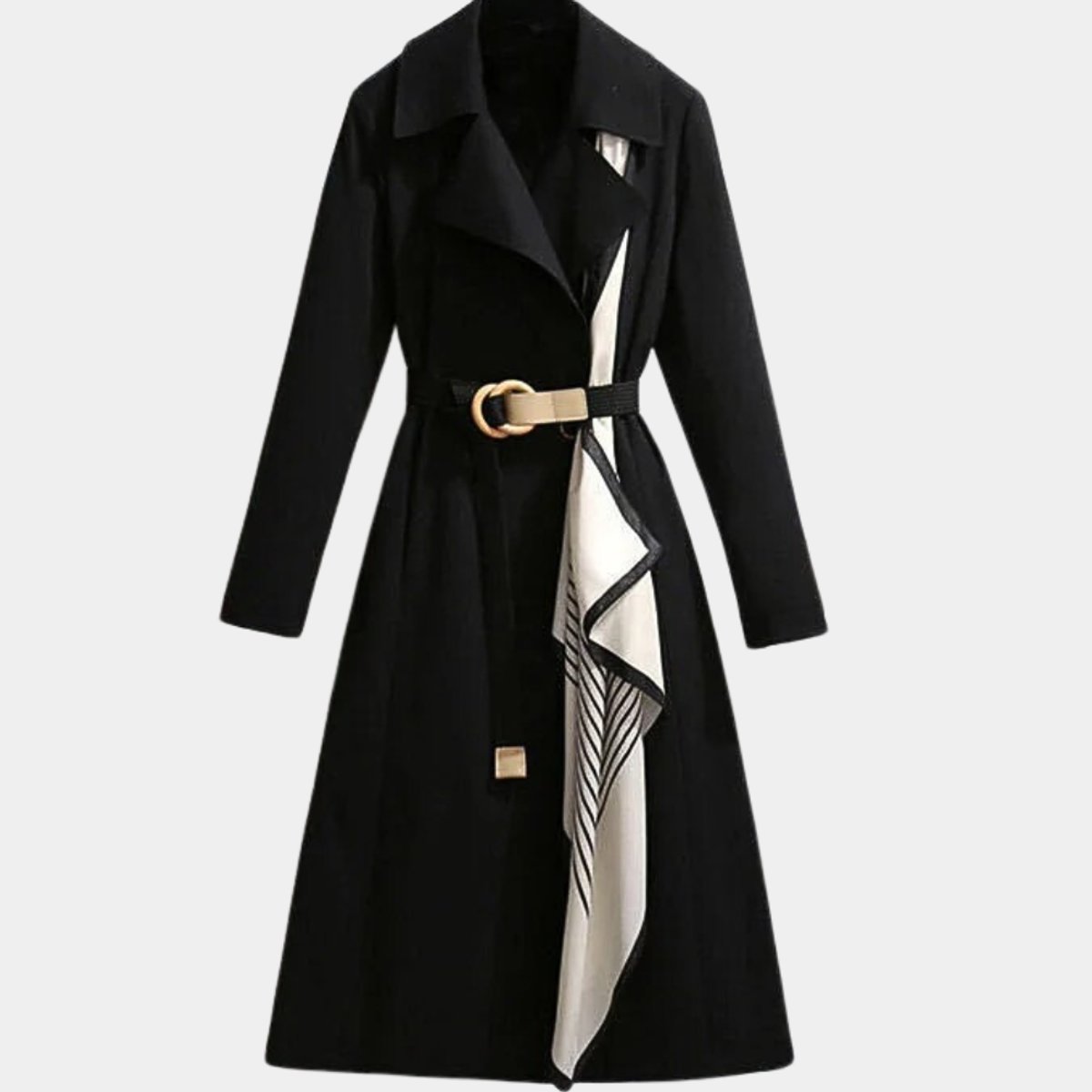 Freya | Women's Elegant Belted Classic Midi Trench Coat