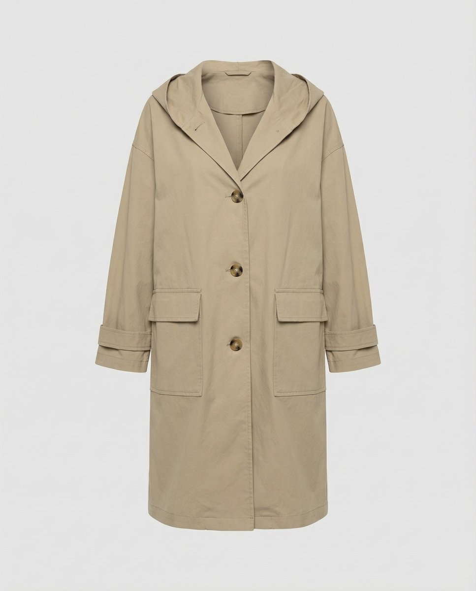Marguerite | Women's Long Water-Resistant Hooded Windproof Trench Coat