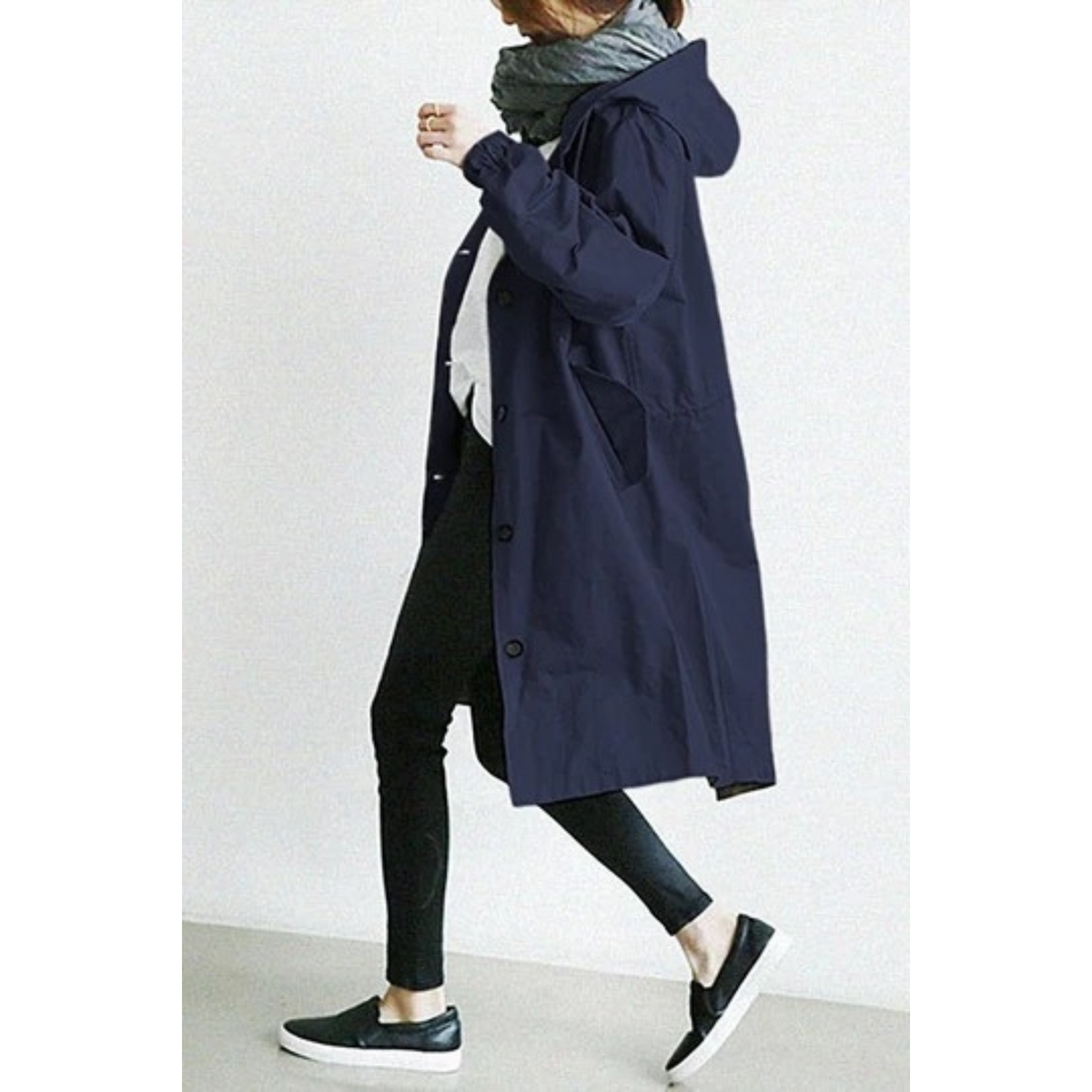 Nadine | Women's Long Hooded Trench Coat