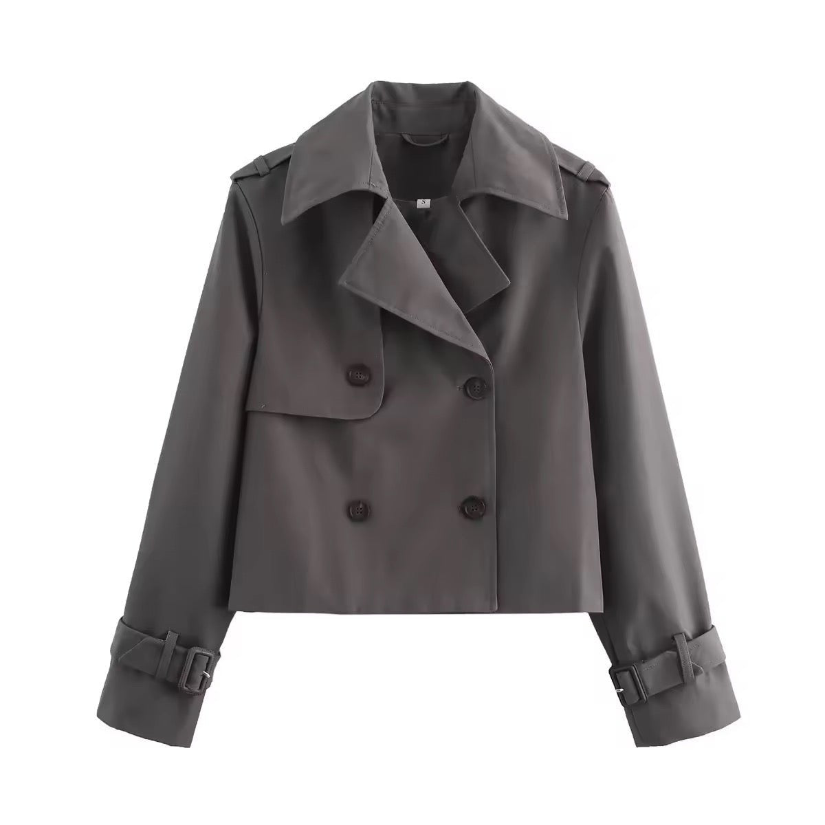 Lavinia | Women's Cropped Double-Breasted Trench Coat