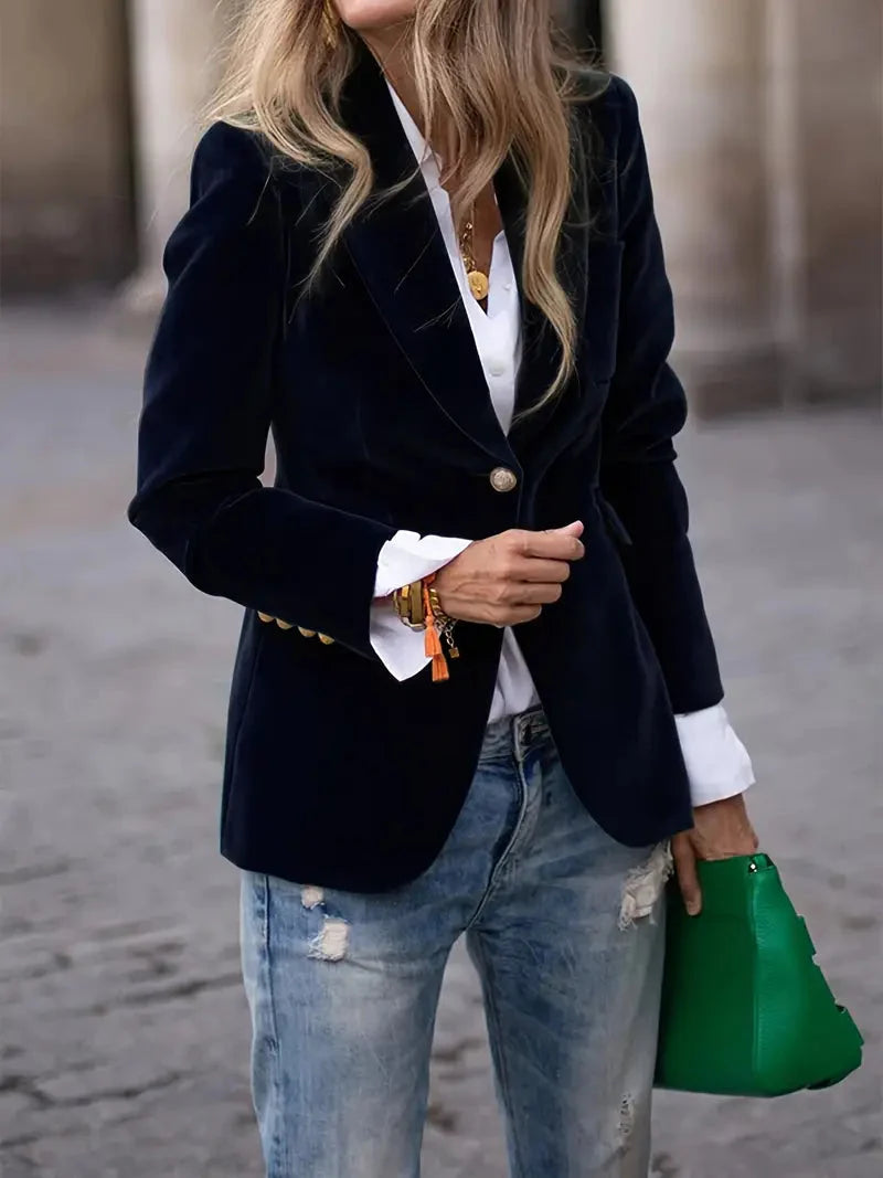 Camille | Women's Velvet Tailored Blazer