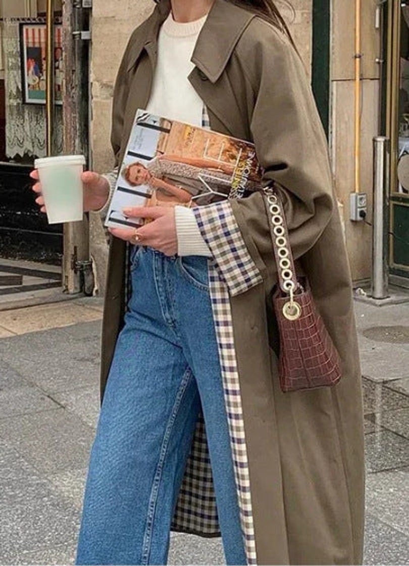 Evangeline | Women's Oversized Longline Check Trench Coat