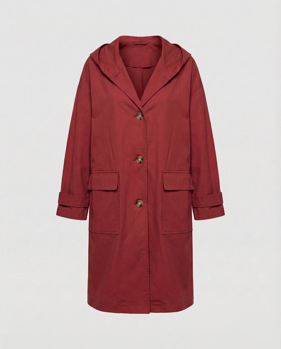 Marguerite | Women's Long Water-Resistant Hooded Windproof Trench Coat