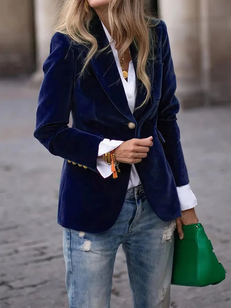 Camille | Women's Velvet Tailored Blazer