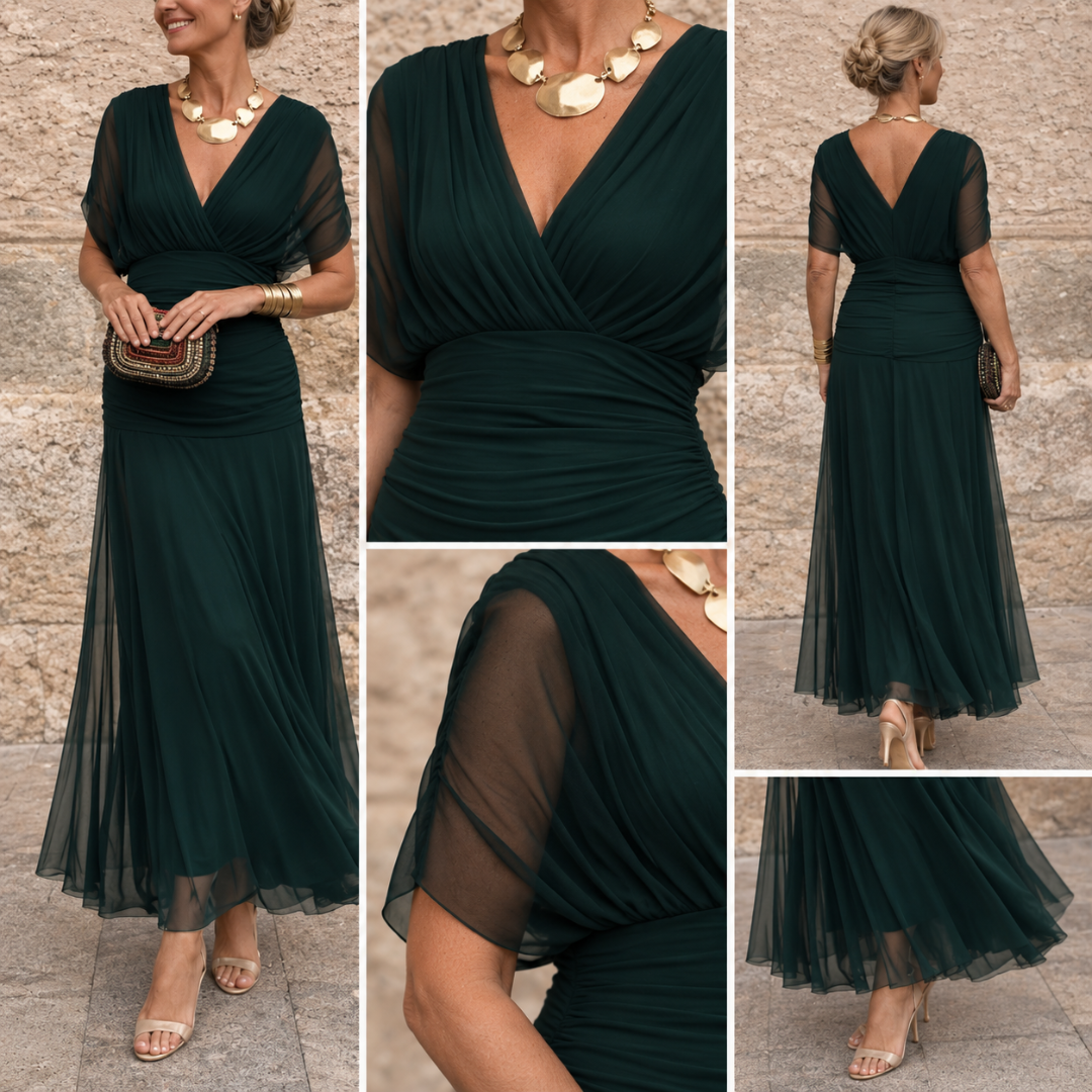 Mikaela | Tummy Flattering Off Shoulder Maxi Dress