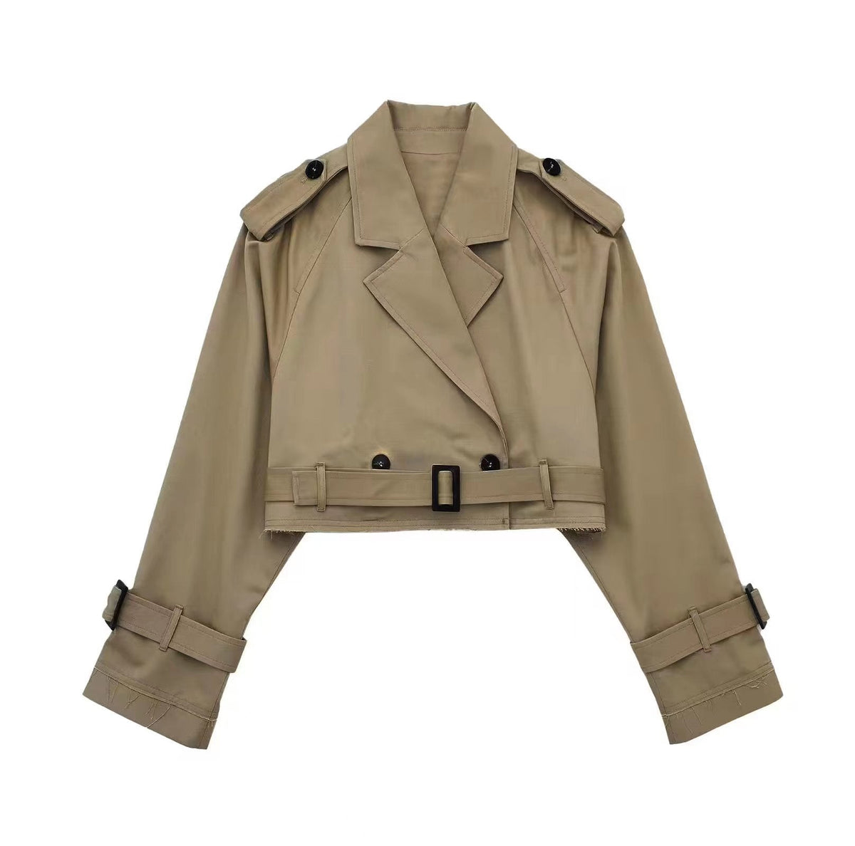 Bailey | Women's Chic Cropped Belted Trench Coat