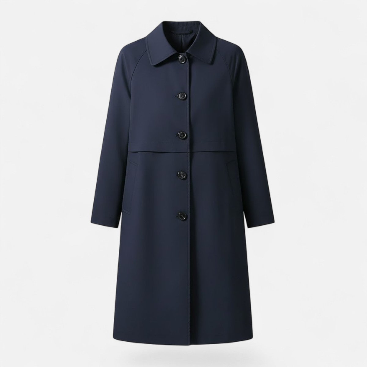 Valeria | Women's Mid-Length Wool-Blend Double-Breasted Trench Coat