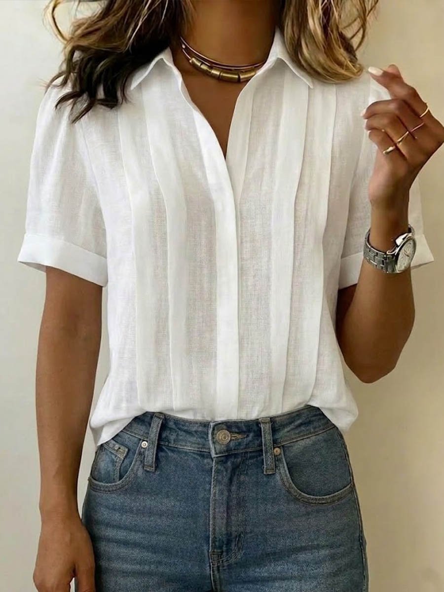 Juliette | Elegant Refined Short-Sleeve Blouse