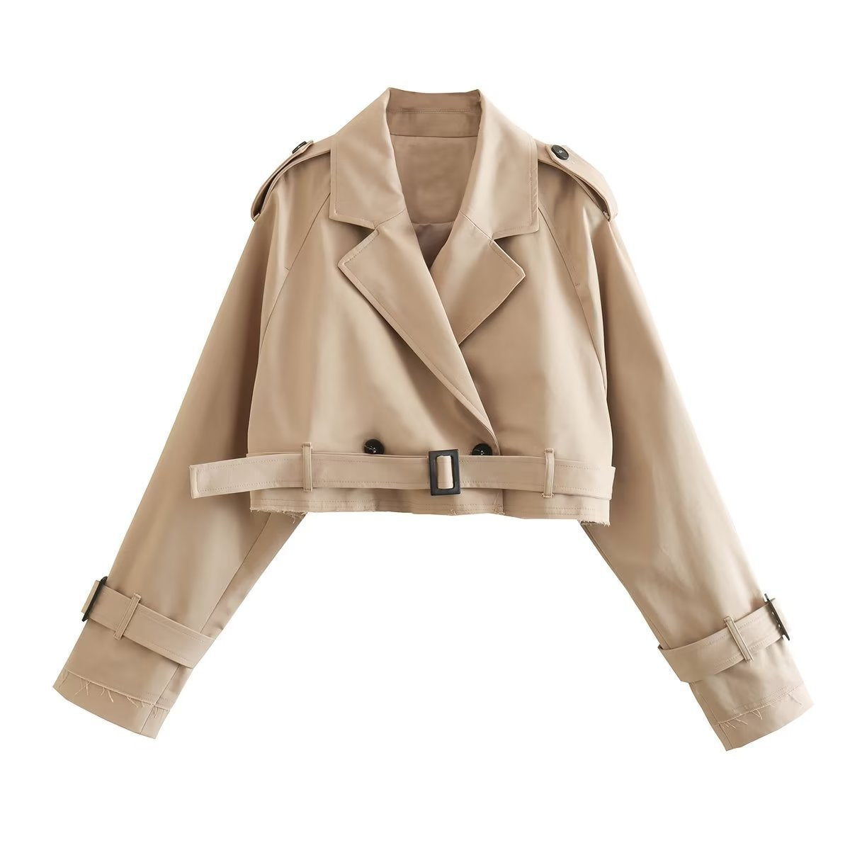 Bailey | Women's Chic Cropped Belted Trench Coat