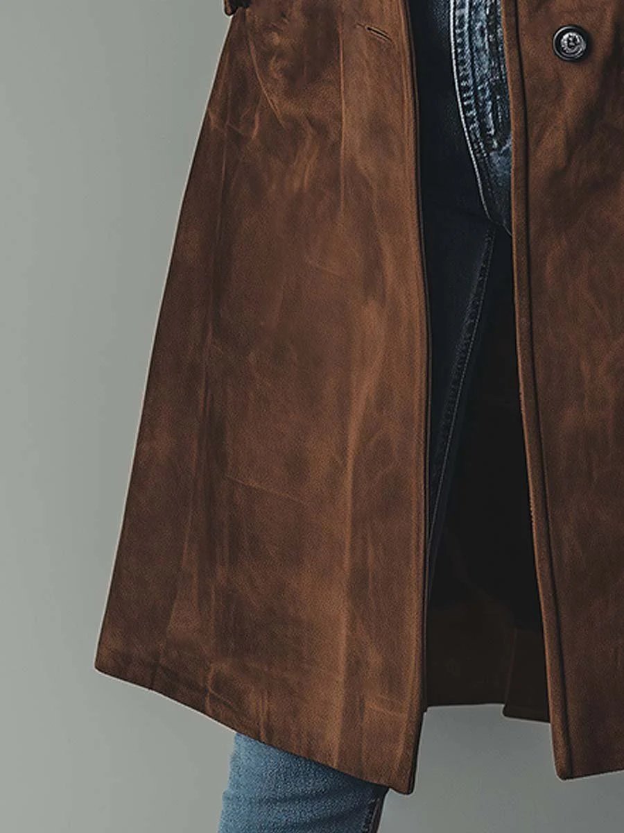 Estelle | Women's Longline Double-Breasted Tailored Trench Coat