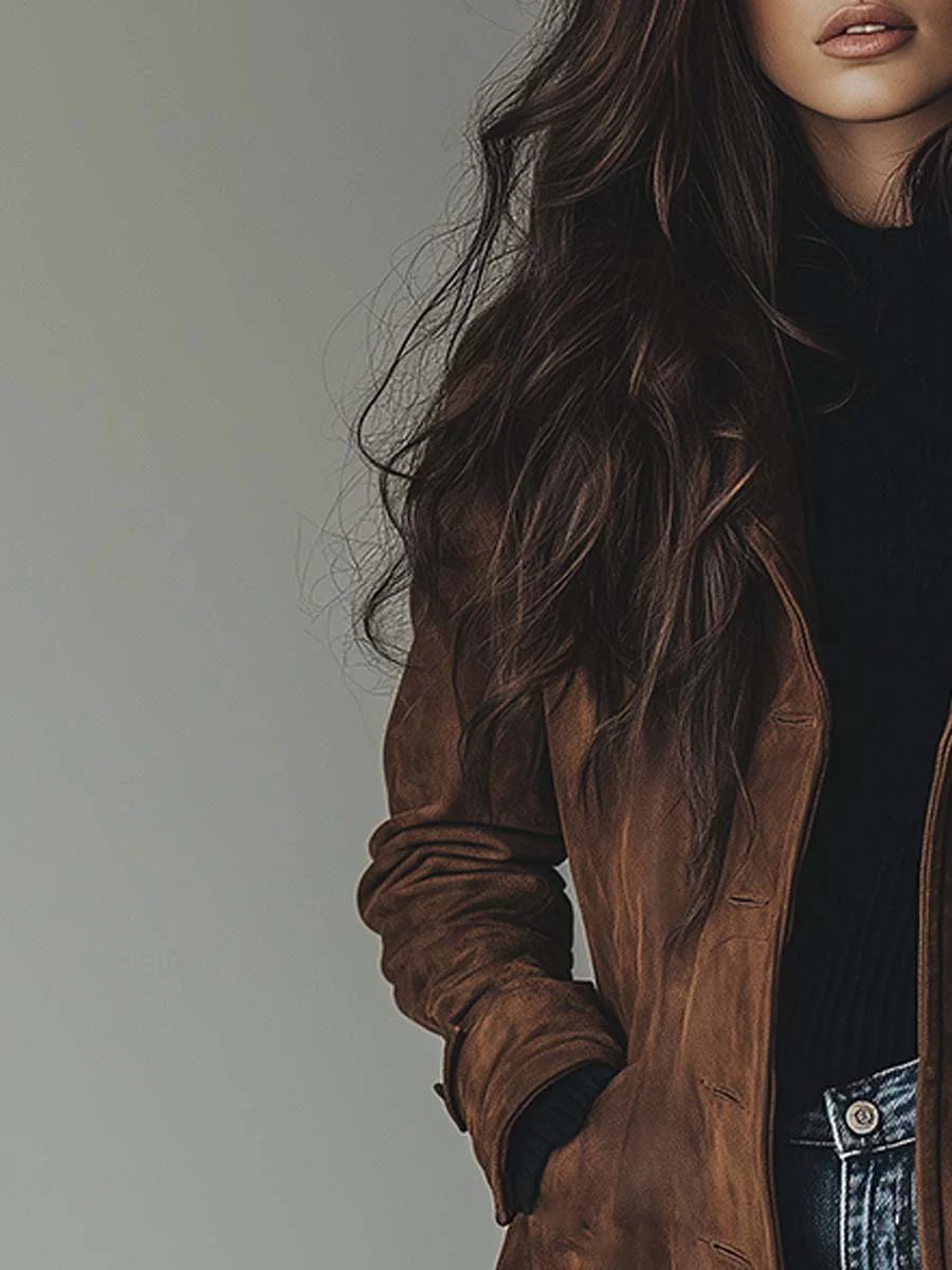 Estelle | Women's Longline Double-Breasted Tailored Trench Coat