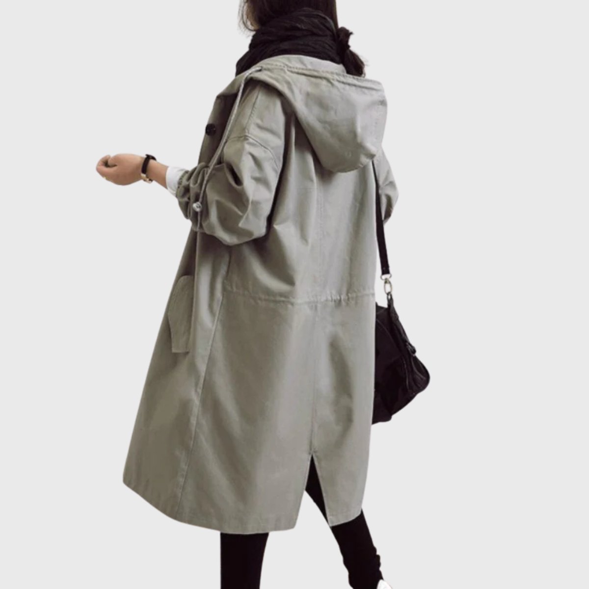 Ottilie | Women's Long Water-Resistant Hooded Trench Coat