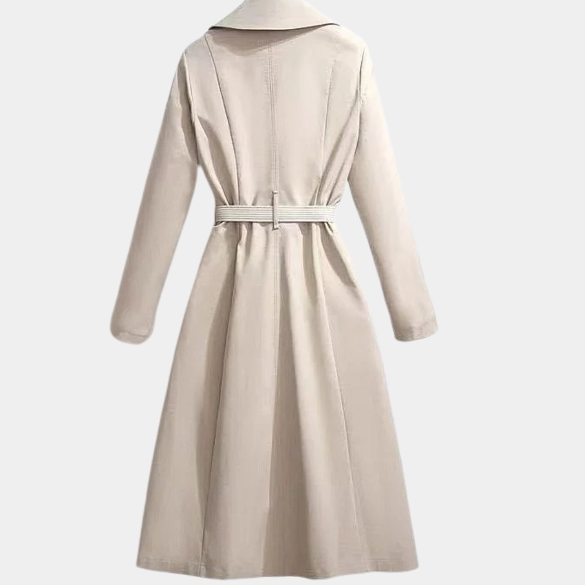 Freya | Women's Elegant Belted Classic Midi Trench Coat