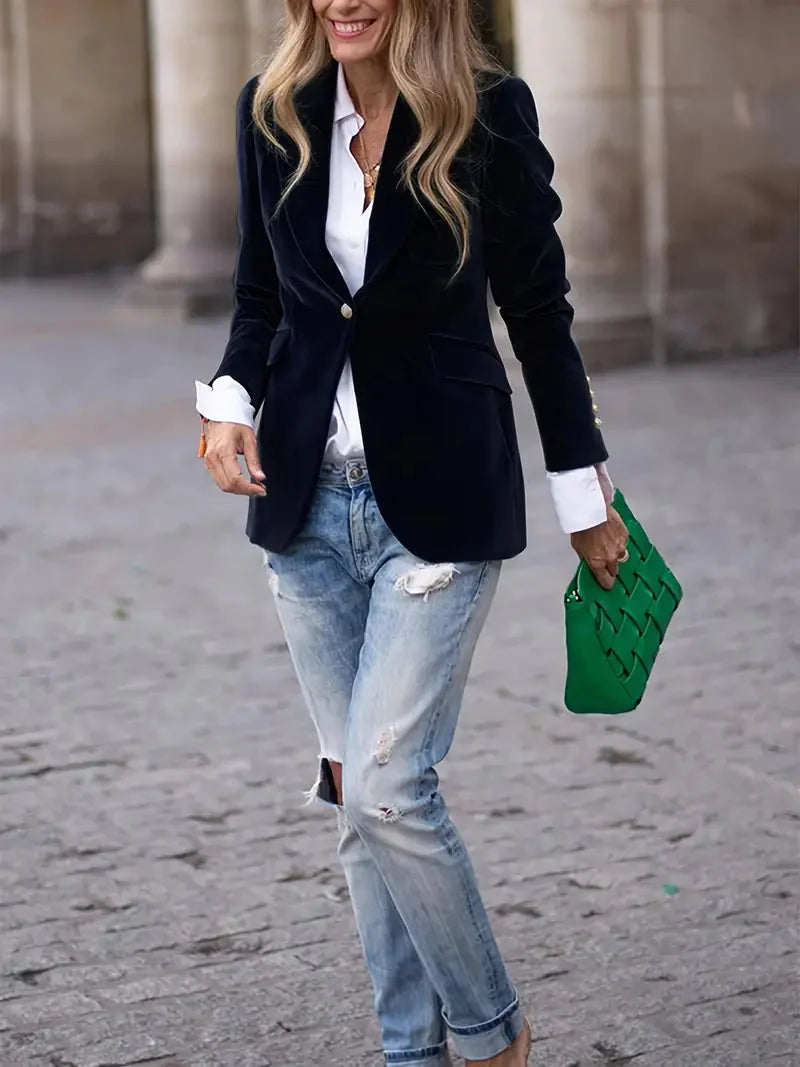 Camille | Women's Velvet Tailored Blazer