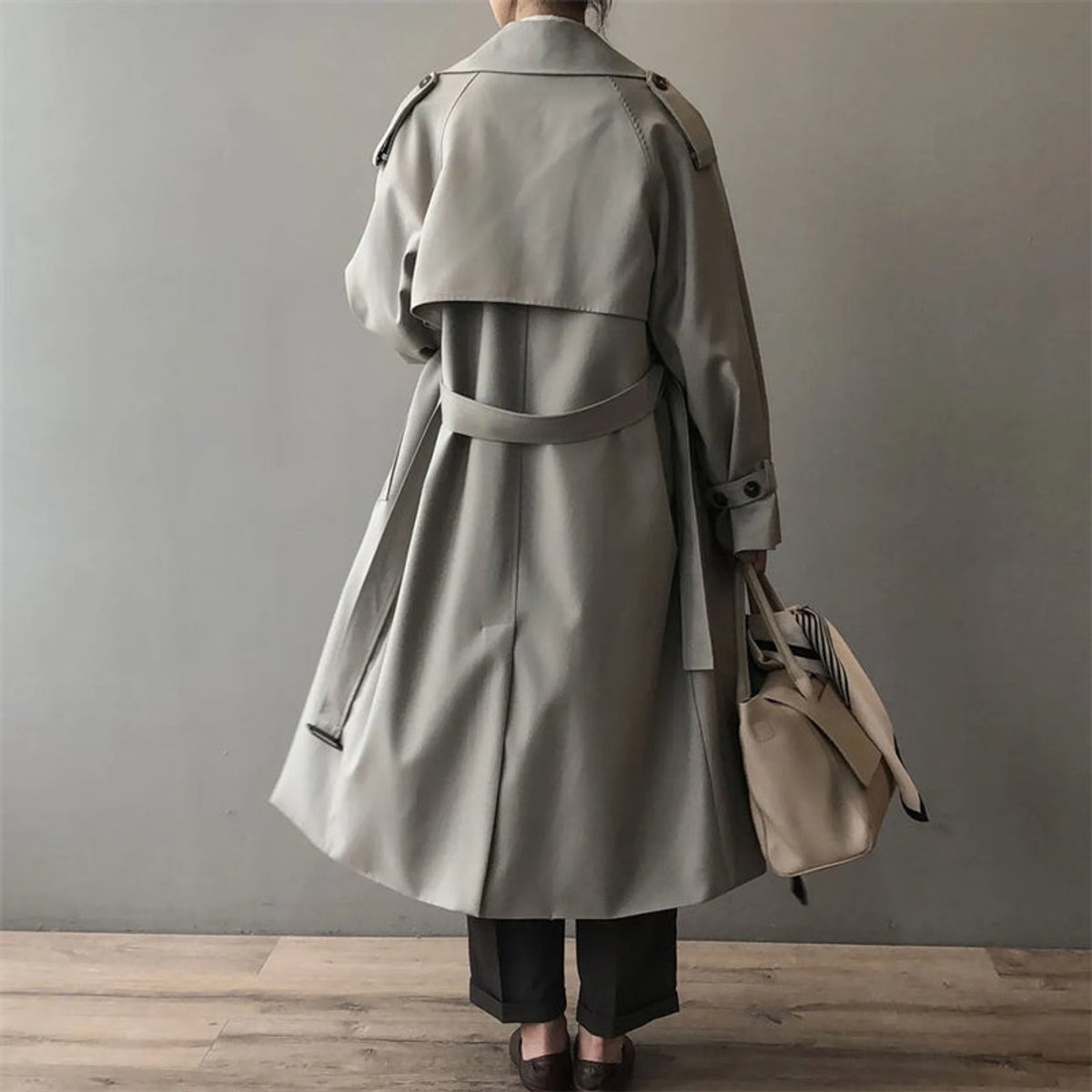 Helene | Women's Long Water-Resistant Double-Breasted Trench Coat
