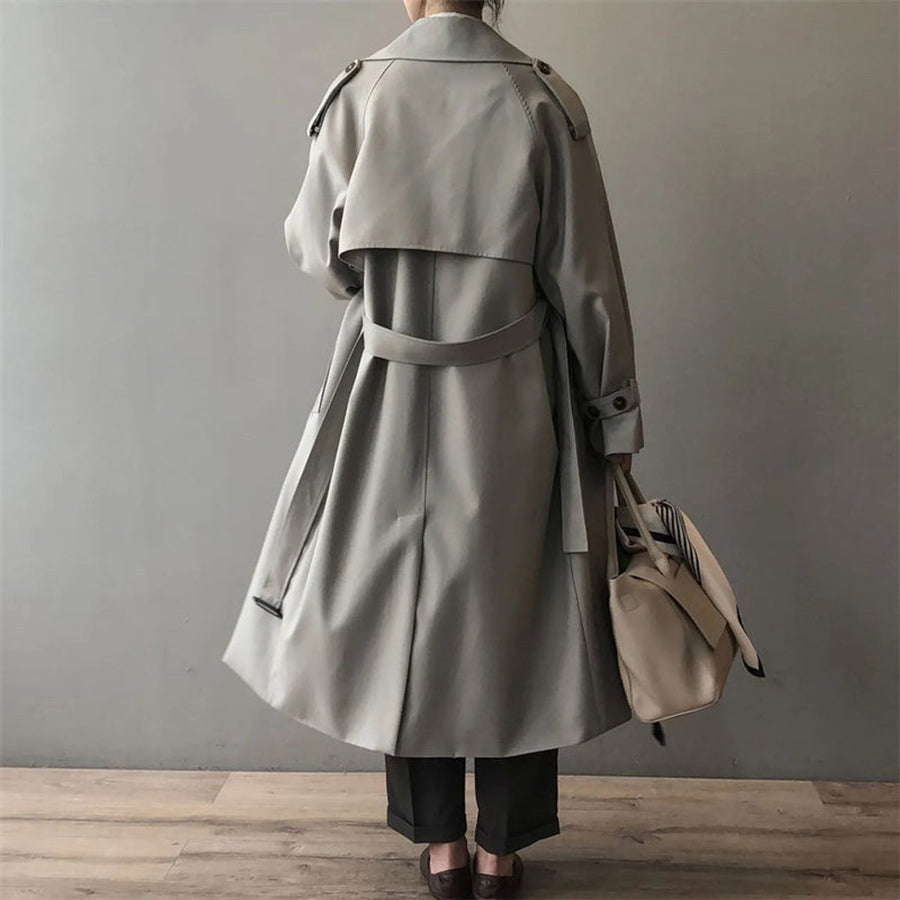 Helene | Women's Long Water-Resistant Double-Breasted Trench Coat