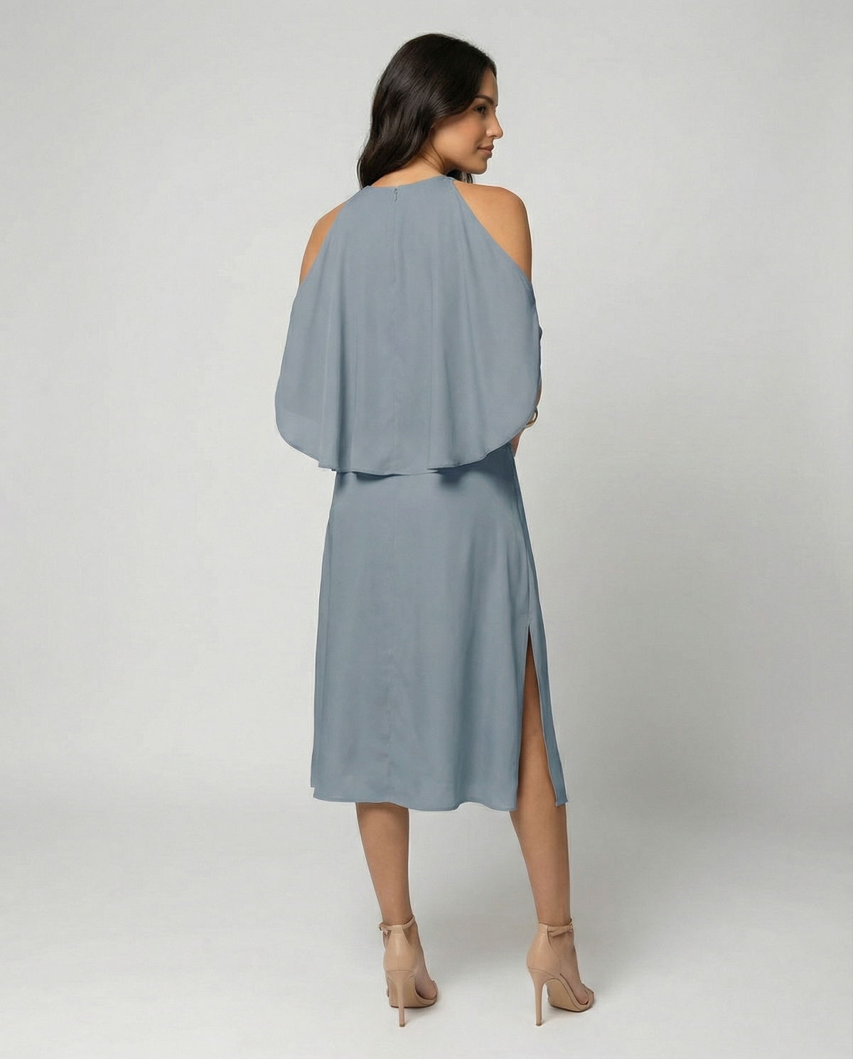 Zoey | Women's Elegant Cold Shoulder Midi Dress