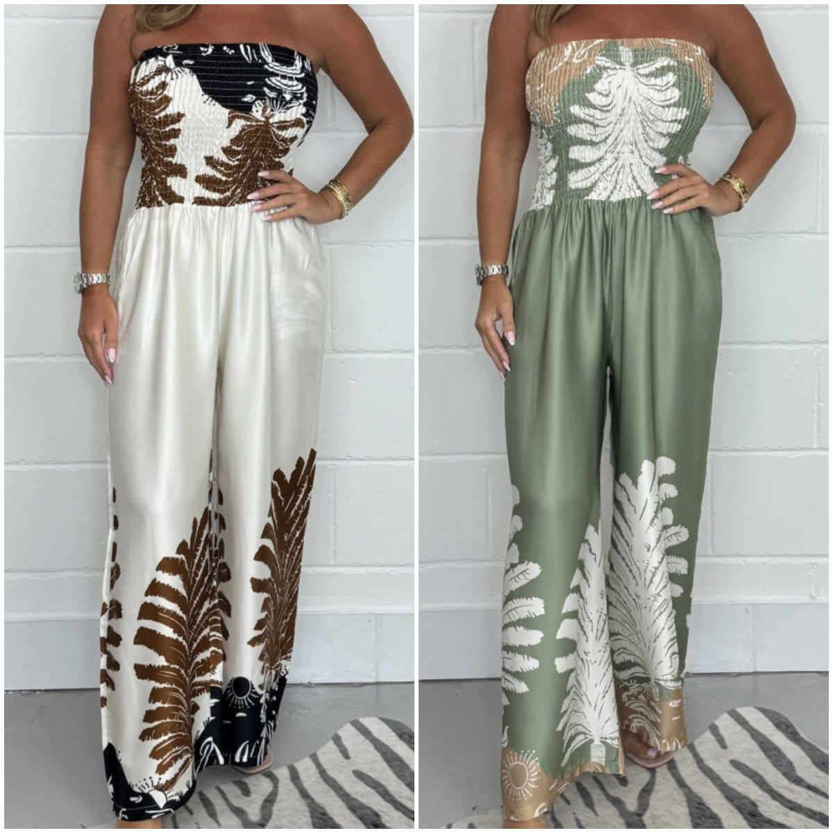 Mila™ Strapless Summer Print Jumpsuit