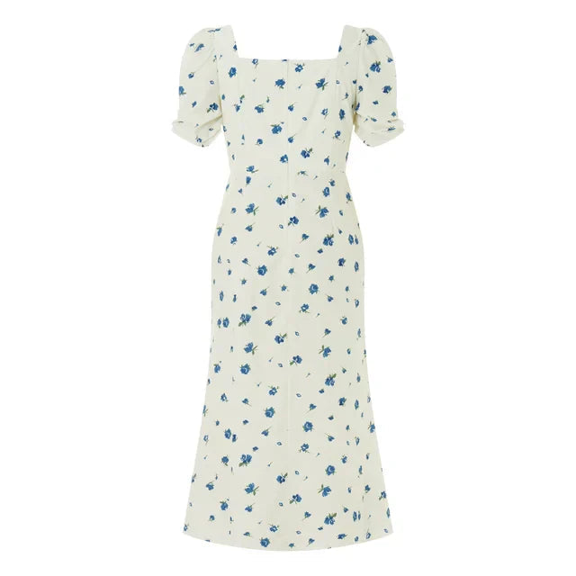 Lunessa | Women's Square Neck Summer Midi Dress