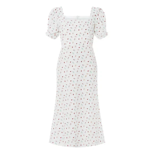 Lunessa | Women's Square Neck Summer Midi Dress