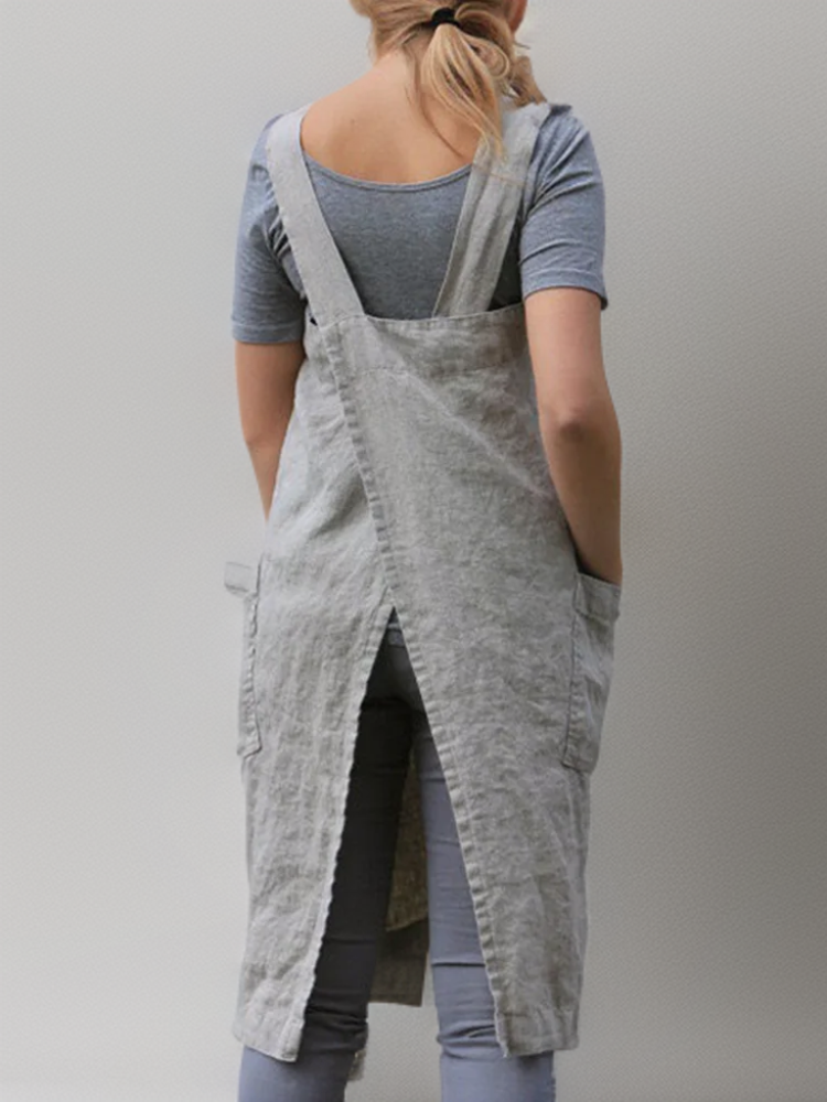 Katrin | Elegant cotton apron dress