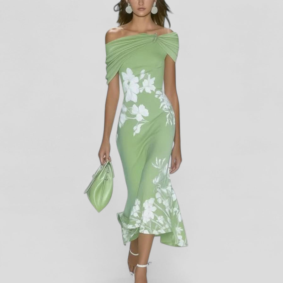 Darcy | Modern Artistic Print Relaxed Midi Dress