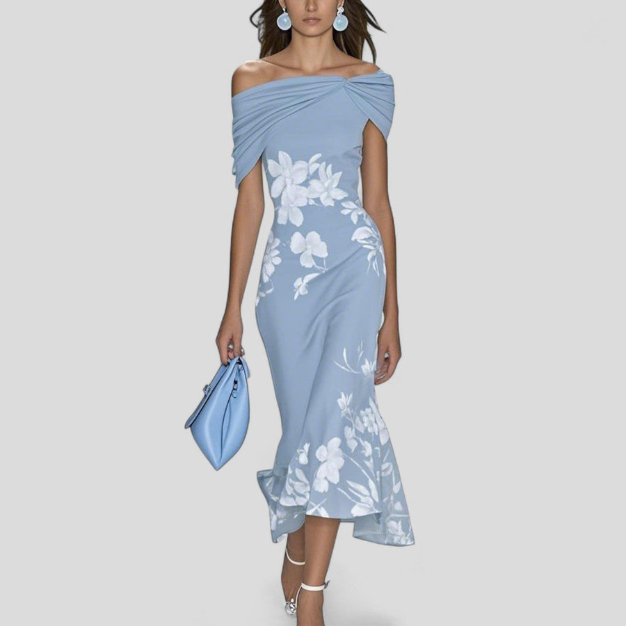 Darcy | Modern Artistic Print Relaxed Midi Dress
