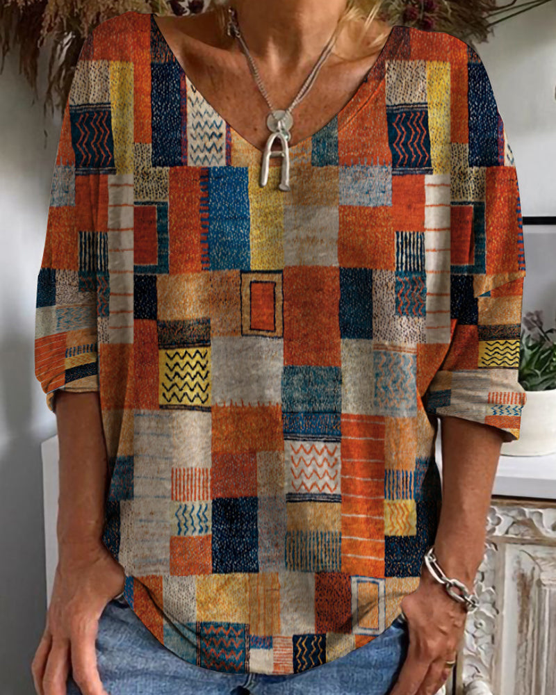 Jazlyn | Vibrant And Artistic Patchwork Blouse