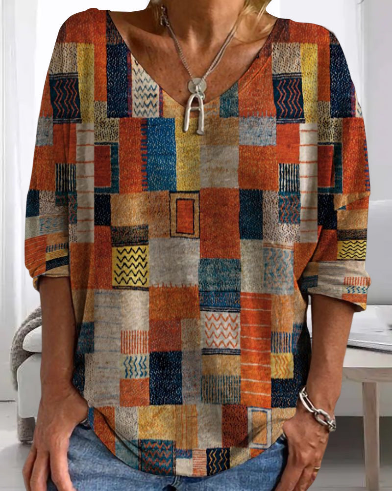 Jazlyn | Vibrant And Artistic Patchwork Blouse