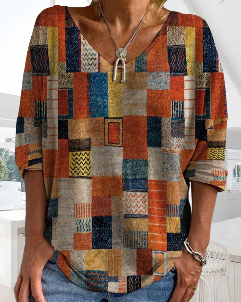 Jazlyn | Vibrant And Artistic Patchwork Blouse