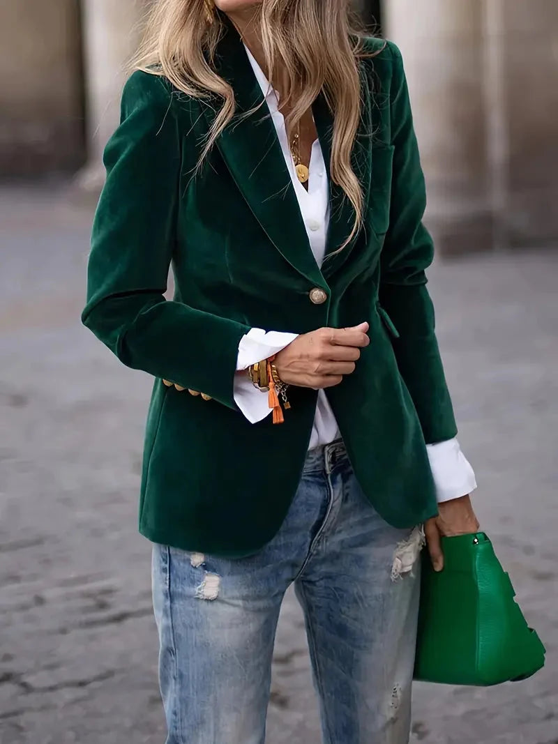 Camille | Women's Velvet Tailored Blazer