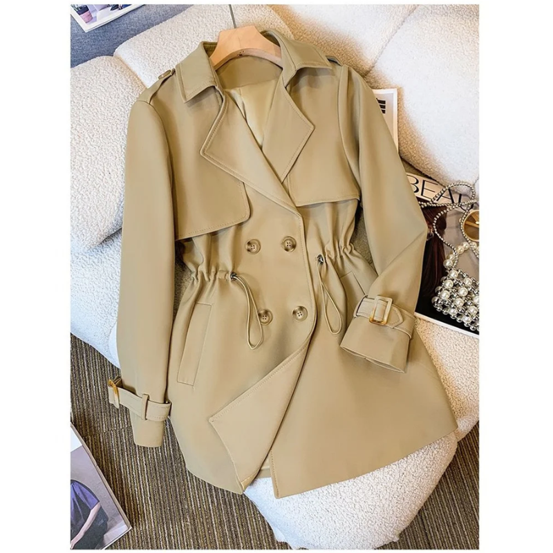 Arabella | Women's Tailored Button-Detail Trench Coat