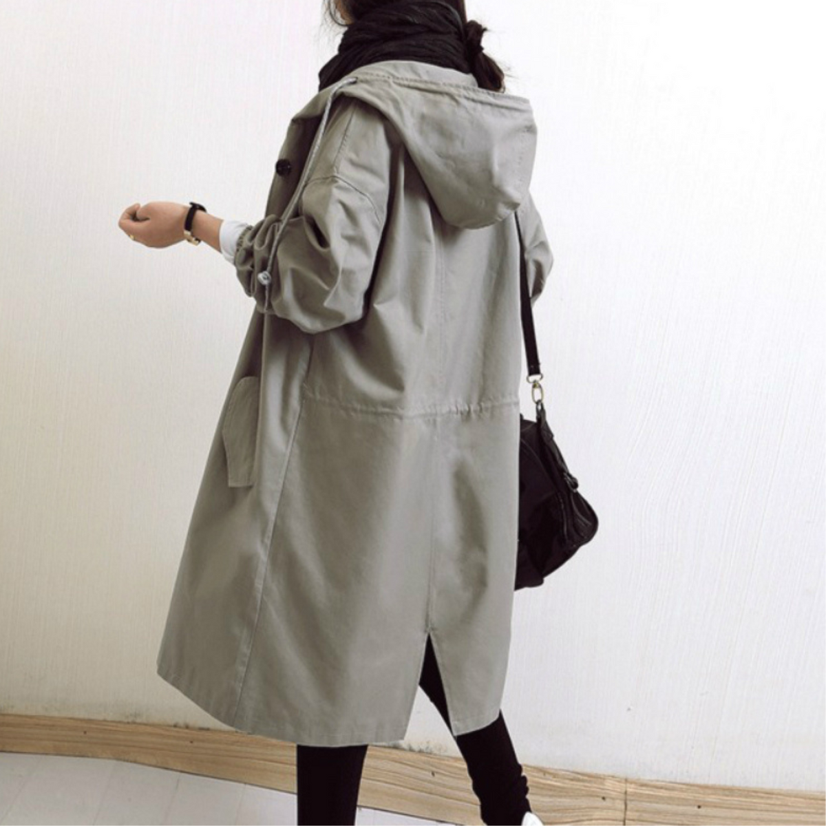 Nadine | Women's Long Hooded Trench Coat