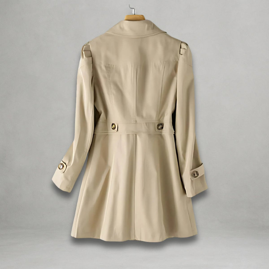 Seren | Women's Elegant Single-Breasted Cotton-Nylon Trench Coat