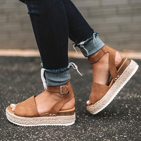 Amanda | Women's Platform Ankle Strap Sandals