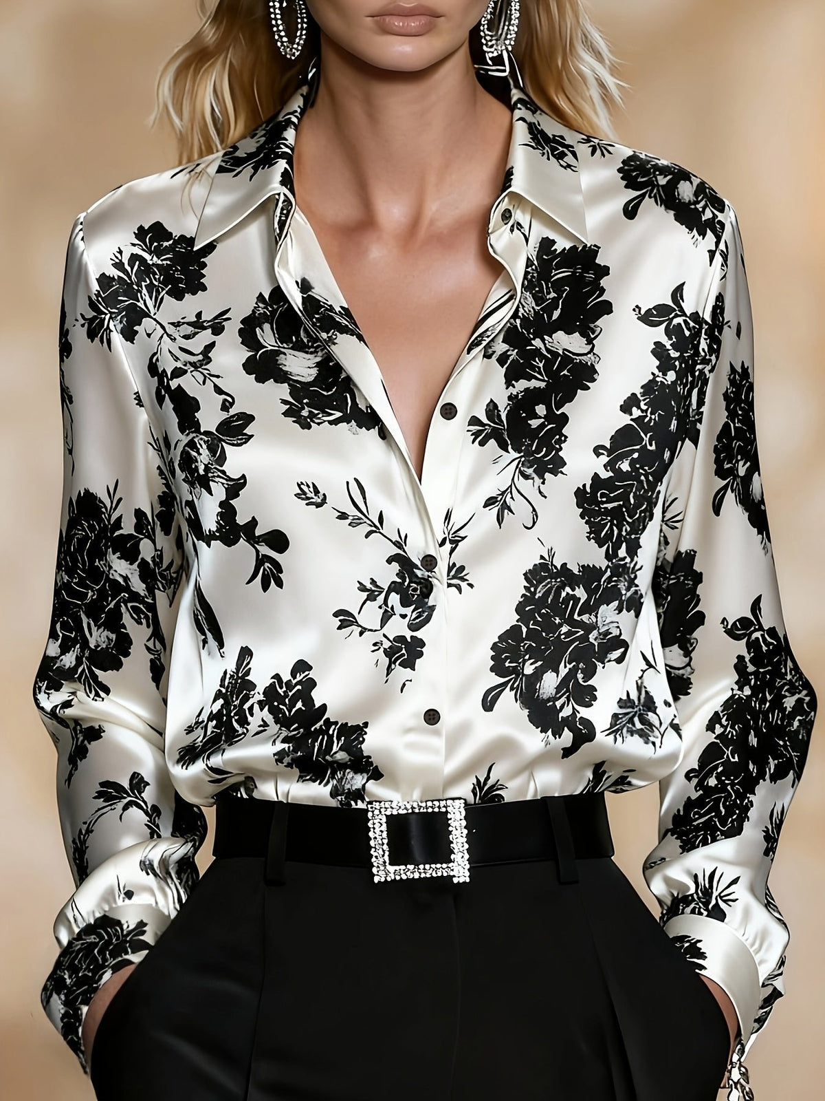 Zara | Elegant Floral Printed Blouse