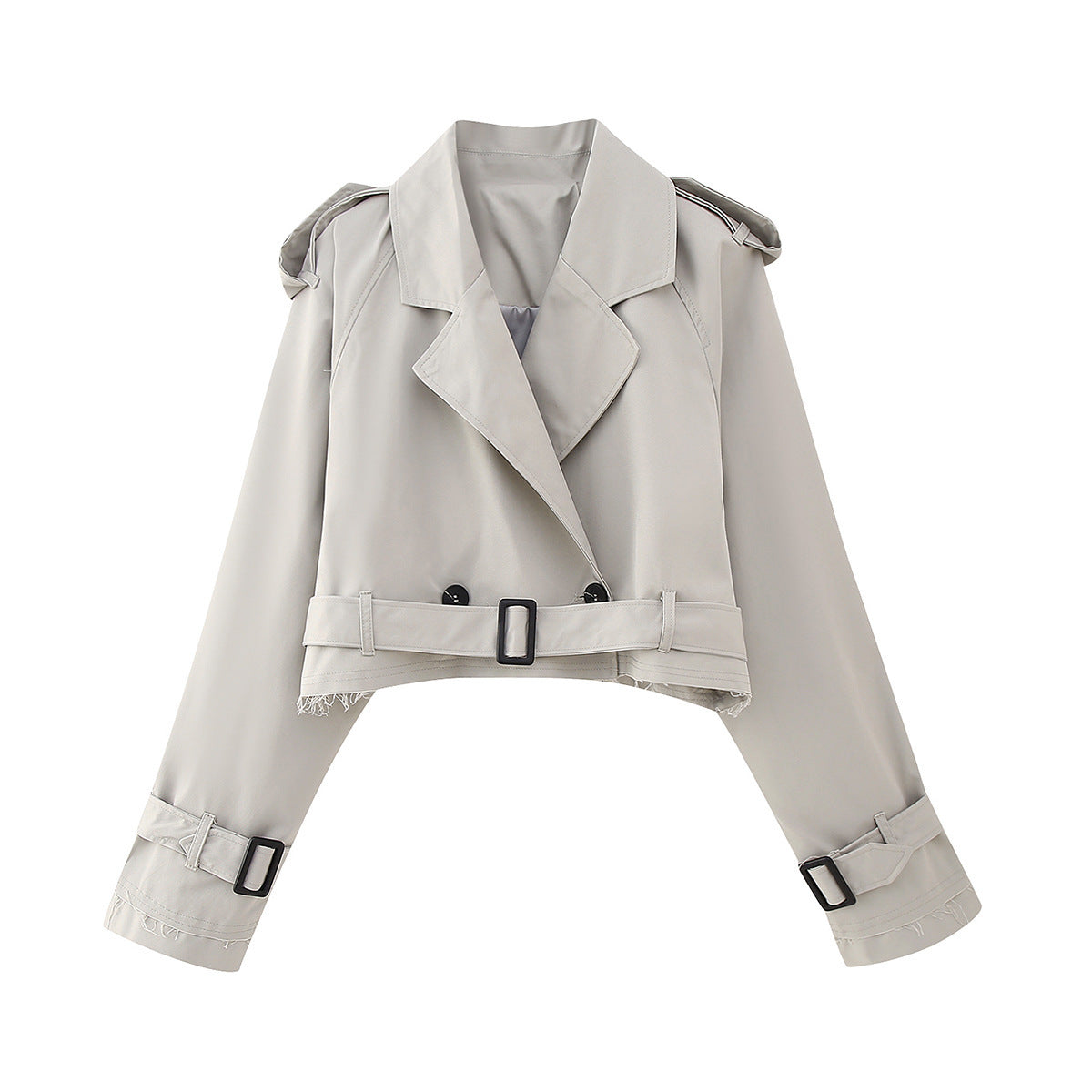 Bailey | Women's Chic Cropped Belted Trench Coat