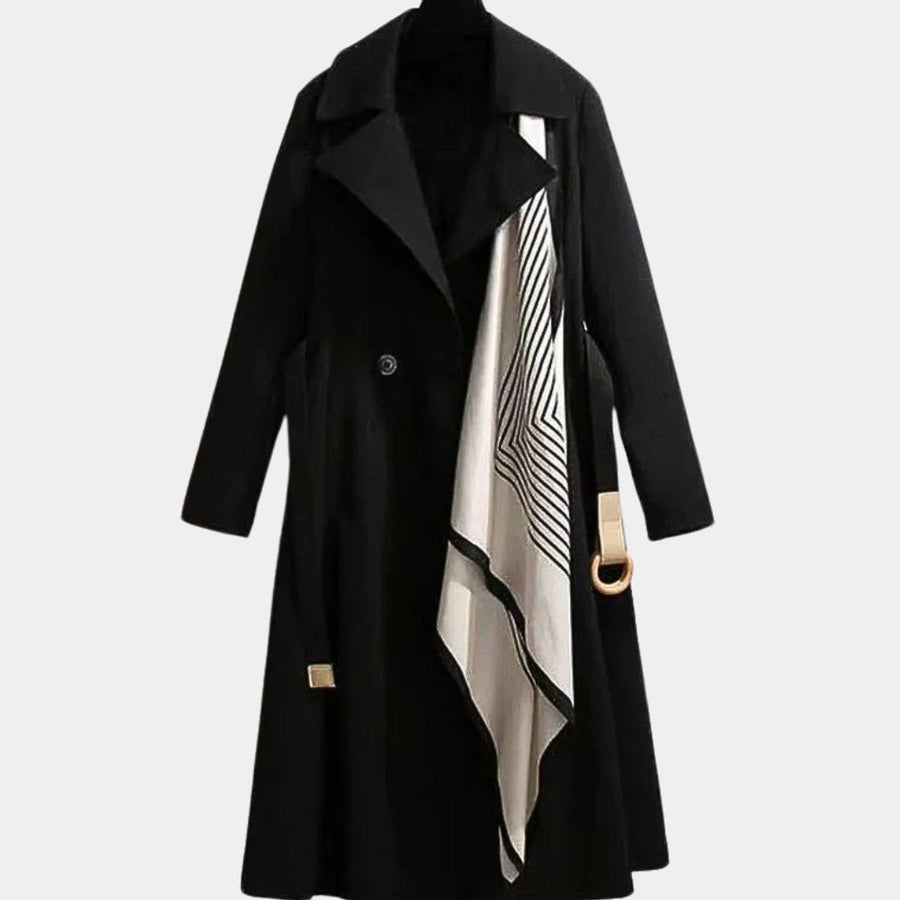 Freya | Women's Elegant Belted Classic Midi Trench Coat
