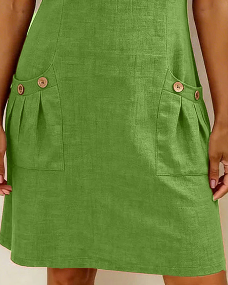 Tamsin dress in Green, pocket detail
